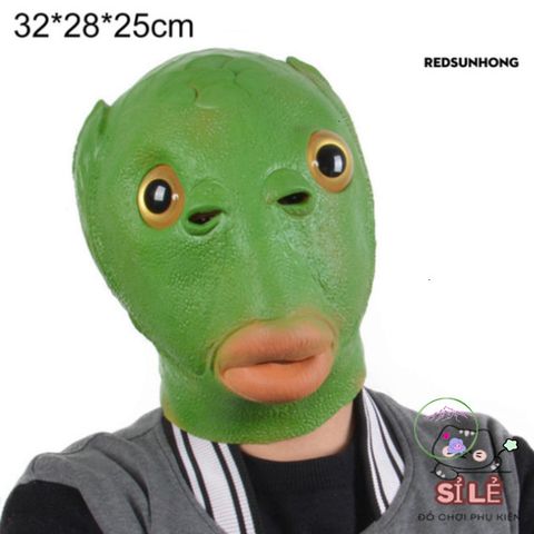 Mặt Nạ Silicone Hình Cá Dành Cho Người Lớn - Thiết Kế Vui Nhộn, Lý Tưởng Cho Halloween và Tiệc Tùng