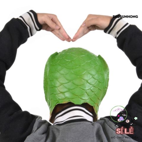 Mặt Nạ Silicone Hình Cá Dành Cho Người Lớn - Thiết Kế Vui Nhộn, Lý Tưởng Cho Halloween và Tiệc Tùng