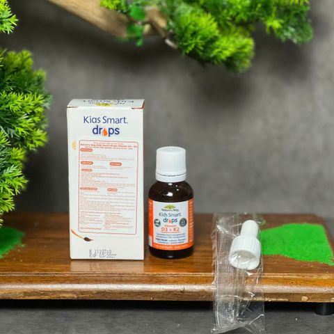 Vitamin D3 + K2 Nature's Way Kids Smart Drops - Hỗ Trợ Hấp Thụ Canxi, Tăng Cường Sức Khỏe Xương và Răng (11ml)