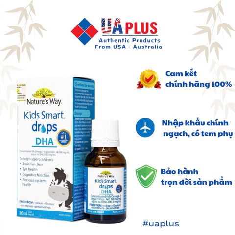 Nước Nhỏ Mắt Nature's Way Kids Smart Drops DHA - Bổ Sung DHA, EPA Tốt Cho Não Bộ, Mắt và Hệ Thần Kinh (20ml)