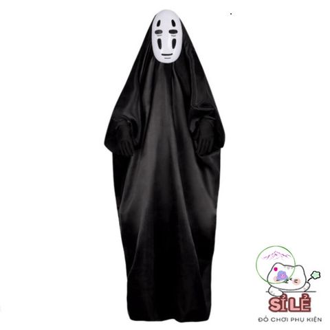 Bộ đồ hóa trang Halloween Vô Diện cho trẻ em và người lớn - Áo choàng, mặt nạ và găng tay đa kích cỡ - Trang phục lễ hội ma vui nhộn