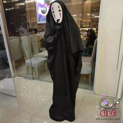 Bộ đồ hóa trang Halloween Vô Diện cho trẻ em và người lớn - Áo choàng, mặt nạ và găng tay đa kích cỡ - Trang phục lễ hội ma vui nhộn