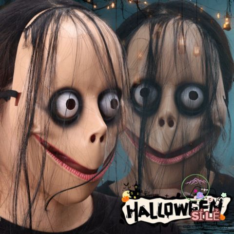 Mặt Nạ Kinh Dị Halloween - Phụ Kiện Trang Trí Ma Quái, Tạo Không Khí Rùng Rợn Cho Tiệc Hóa Trang, Chất Liệu Nhựa Bền Bỉ
