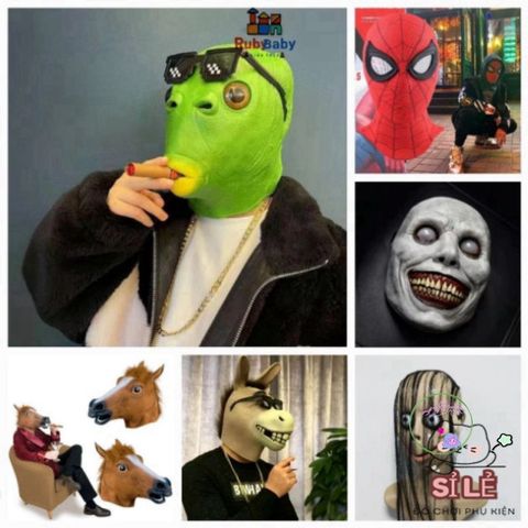 Mặt Nạ Quái Vật Halloween - Phụ Kiện Trang Phục Cá Xanh Độc Đáo Cho Bữa Tiệc Hóa Trang, Cosplay Và Lễ Hội