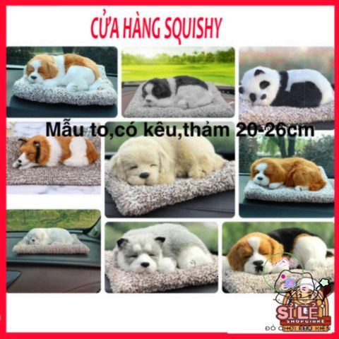 Gối Thú Bông Khử Mùi Than Hoạt Tính Chó Mèo - Trang Trí Ô Tô & Bàn Làm Việc - Mẫu Lớn Âm Thanh Vui Nhộn