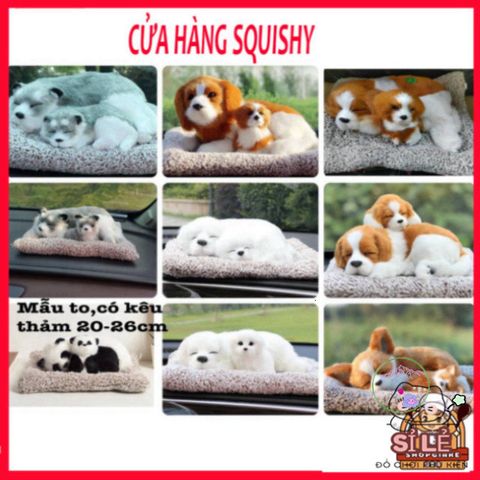 Gối Thú Bông Khử Mùi Than Hoạt Tính Chó Mèo - Trang Trí Ô Tô & Bàn Làm Việc - Mẫu Lớn Âm Thanh Vui Nhộn