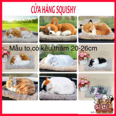 Gối Thú Bông Khử Mùi Than Hoạt Tính Chó Mèo - Trang Trí Ô Tô & Bàn Làm Việc - Mẫu Lớn Âm Thanh Vui Nhộn