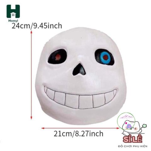 Mặt Nạ Undertale Sans - Phụ Kiện Hóa Trang Độc Đáo Cho Halloween và Tiệc Mardi Gras - Chất Liệu Cao Su Chất Lượng Cao