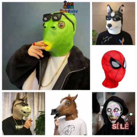 Mặt nạ hóa trang đáng sợ: Cá xanh, ngựa và ma cho Halloween - Trang phục cosplay độc lạ!