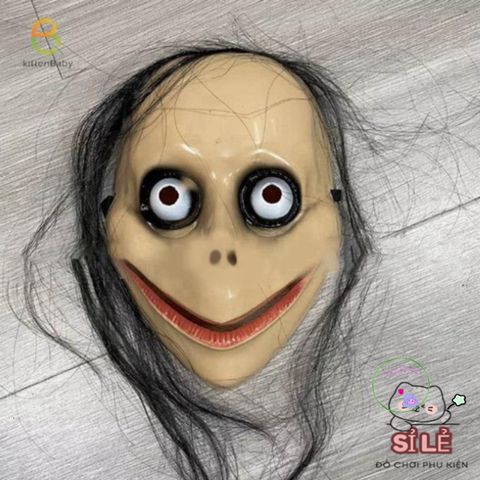 Mặt Nạ Halloween Ngộ Nghĩnh Tóc Dài Miệng V - Phụ Kiện Hóa Trang Ma Quái Cho Tiệc Cosplay & Lễ Hội