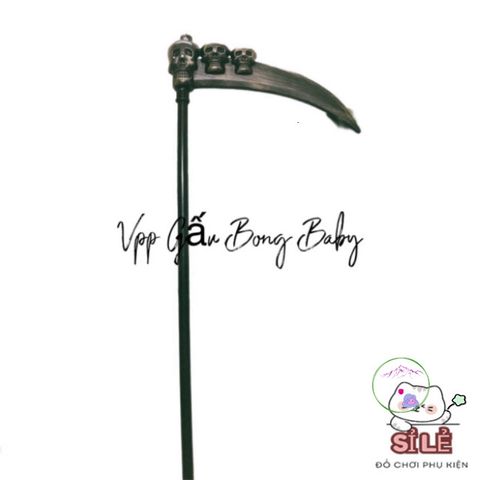 Bộ Phụ Kiện Hóa Trang Halloween - Vũ Khí Nhựa Búa, Đao, Lưỡi Hái và Đầu Lâu 1m An Toàn Cho Trẻ Em