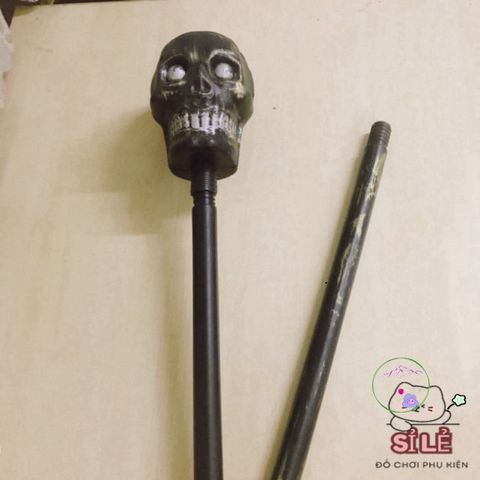 Bộ Phụ Kiện Hóa Trang Halloween - Vũ Khí Nhựa Búa, Đao, Lưỡi Hái và Đầu Lâu 1m An Toàn Cho Trẻ Em