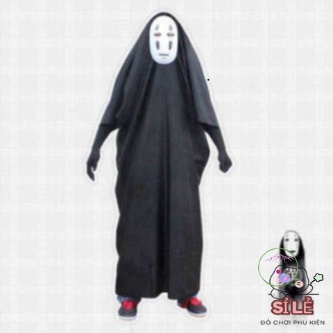 Bộ Trang Phục Vô Diện Cosplay Halloween - Áo Choàng, Mặt Nạ và Găng Tay Huyền Bí cho Fan Thích Hóa Trang
