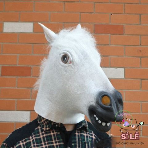 Mặt Nạ Cosplay Ngựa Silicone - Phụ Kiện Hóa Trang Độc Đáo Cho Halloween và Tiệc Tùng Nghệ Thuật