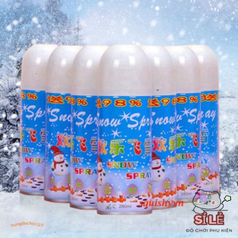 Bình Xịt Tuyết Đa Năng - Tạo Màn Tuyết Nhiều Màu Dễ Dùng Cho Tiệc Tùng, Sinh Nhật, Hoạt Động Ngoài Trời và Dịp Lễ Hội