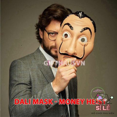 Mặt Nạ Giáo Sư Money Heist - Phụ Kiện Halloween Cosplay Độc Đáo, Biểu Tượng Băng Cướp Netflix Huyền Thoại