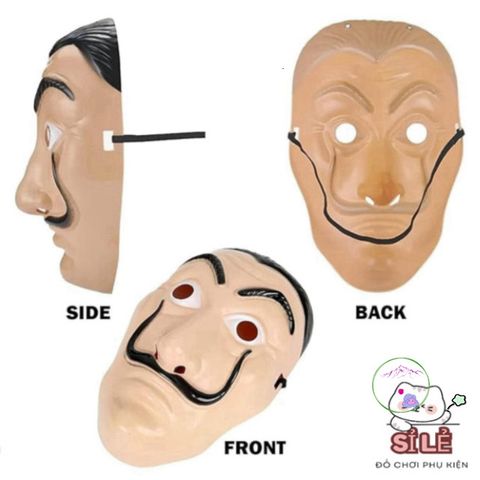 Mặt Nạ Giáo Sư Money Heist - Phụ Kiện Halloween Cosplay Độc Đáo, Biểu Tượng Băng Cướp Netflix Huyền Thoại