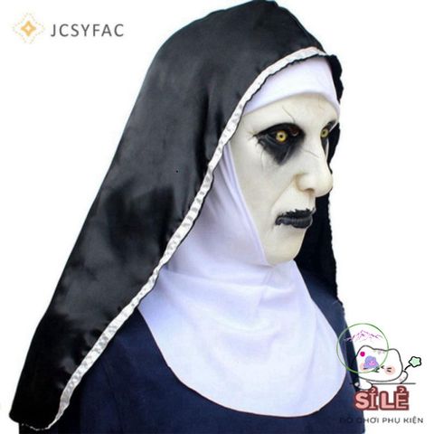 Mặt Nạ Cao Su Halloween Valak - Trang Phục Nữ Tu Kinh Dị Độc Đáo, Phụ Kiện Hóa Trang An Toàn Và Thân Thiện Với Môi Trường