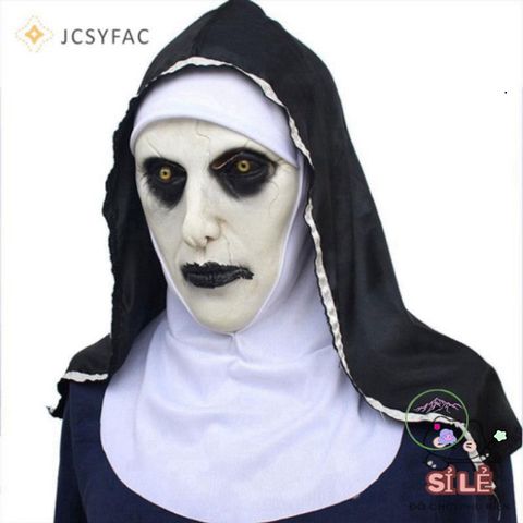 Mặt Nạ Cao Su Halloween Valak - Trang Phục Nữ Tu Kinh Dị Độc Đáo, Phụ Kiện Hóa Trang An Toàn Và Thân Thiện Với Môi Trường