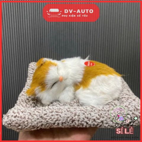 Cún Mèo Than Hoạt Tính Mini 15x17cm - Khử Mùi Ô Tô, Trang Trí Taplo Dễ Thương với Âm Thanh Vui Nhộn từ DV Auto