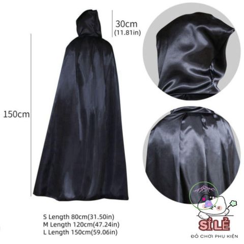 Áo Choàng Halloween Cao Cấp COFORDOS - Áo Choàng Tử Thần Grim Reaper Đen, Tím, Đỏ - Trang Phục Hóa Trang Cho Người Lớn Và Trẻ Em