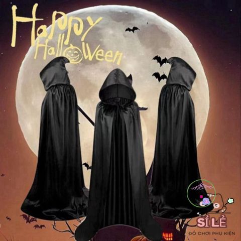 Áo Choàng Halloween Cao Cấp COFORDOS - Áo Choàng Tử Thần Grim Reaper Đen, Tím, Đỏ - Trang Phục Hóa Trang Cho Người Lớn Và Trẻ Em