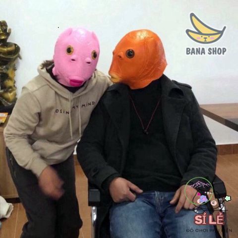 Mặt Nạ Silicon Cá Xanh Đa Màu - Phụ Kiện Hóa Trang Thú Vị Cho Halloween, Tiệc Tùng và Chụp Hình
