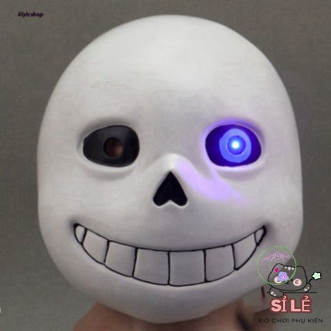 Mặt Nạ Mắt Xanh Undertale Sans - Hóa Trang Độc Đáo, Phong Cách Cosplay Cho Halloween và Sự Kiện, Chất Liệu Latex An Toàn