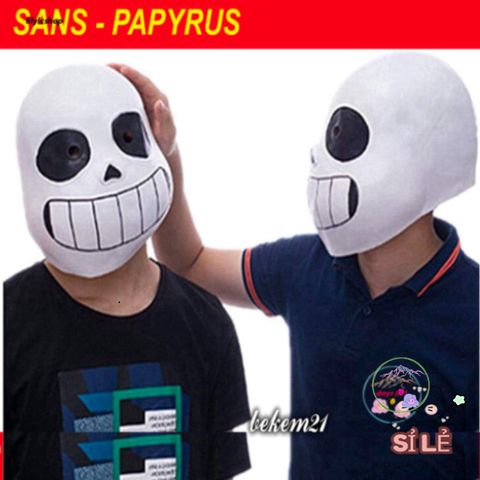 Mặt Nạ Mắt Xanh Undertale Sans - Hóa Trang Độc Đáo, Phong Cách Cosplay Cho Halloween và Sự Kiện, Chất Liệu Latex An Toàn