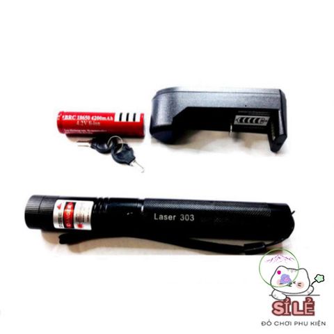 Đèn Pin Sạc Laser 303 - Ánh Sáng Đỏ Cho Du Lịch, Giảng Dạy, Phát Tín Hiệu, Chống Nước, Bền Bỉ, Thiết Kế Linh Hoạt