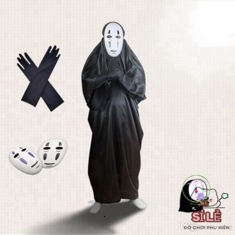 Bộ Trang Phục Vô Diện Kaonashi Nhật Bản - Costumes Cosplay Độc Đáo Cho Trẻ Em & Người Lớn - Phong Cách Hoạt Hình Ghibli