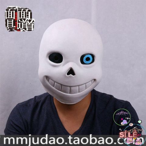 Mặt Nạ Hacker Đầu Mắt Xanh - Phong Cách Sans Từ Game Undertale Cho Hóa Trang Halloween, Cosplay, Tiệc Tùng