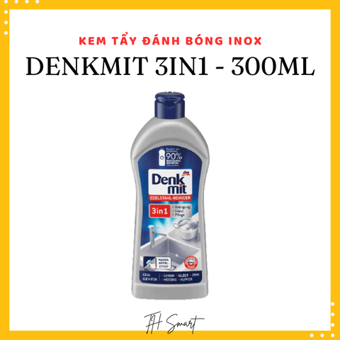 Kem Tẩy Đánh Bóng Inox Kim Loại DENKMIT 3in1 300ml - Sản phẩm làm sạch, đánh bóng và bảo vệ bề mặt kim loại hiệu quả