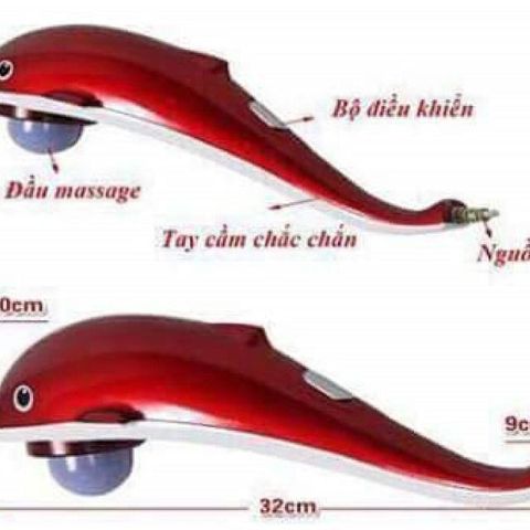 Máy Đấm Lưng Massage Cá Heo Cao Cấp - Thiết Bị Massage Đa Năng, Điều Chỉnh Cường Độ, Dành Cho Người Già và Mọi Lứa Tuổi