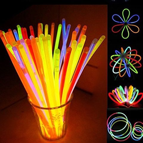 Combo 100 Que Phát Sáng Dạ Quang - Đèn LED Trung Thu Nhiều Màu, Chất Liệu Nhựa Bền, Tái Sử Dụng dễ dàng