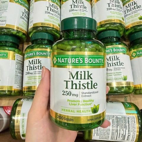 Thải độc gan, bổ gan, làm mát gan Milk Thistle Nature’s Bounty 250mg 200 Viên