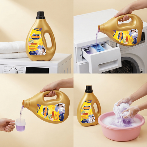 Nước Giặt GiaGia 2in1 Hương Ngàn Hoa - Giặt Sạch Sâu, Lưu Hương Tự Nhiên - Dung Tích 2.0L Cho Gia Đình Việt