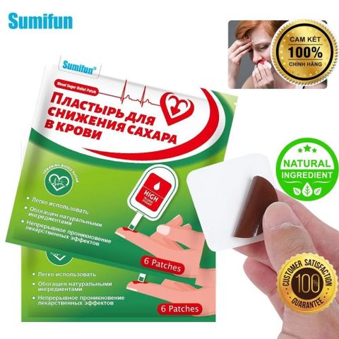 6 Miếng Dán Đái Tháo Đường SUMIFUN - Hỗ Trợ Ổn Định Đường Huyết, Giảm Biến Chứng Tiện Lợi cho Người Tiểu Đường