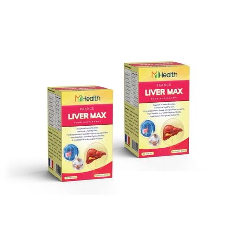 Viên uống bổ gan Mhealth LIVER MAX - Nhập khẩu Pháp, Giải độc gan, Hỗ trợ hạ men gan, Tăng cường sức đề kháng - Hộp 30 viên