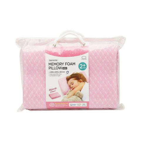 Gối Ngủ Cao Cấp Cho Trẻ Em 2+ Năm - Memory Foam LocknLock HLW181 Xanh/Hồng, Êm Ái, Chống Ẩm Mốc, Kích Thước 35x24x5cm