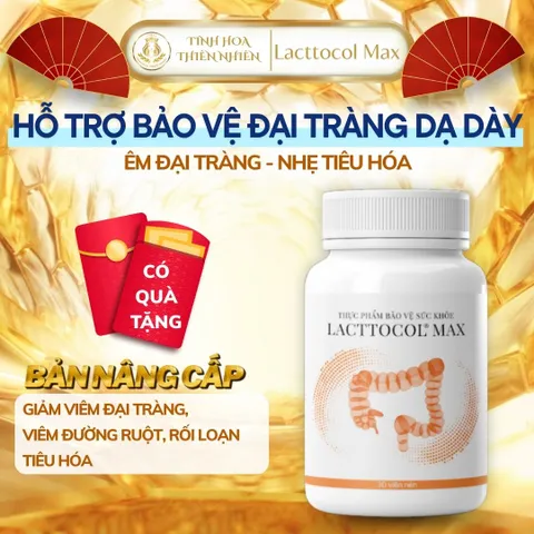 Lacttocol Max - Viên Uống Hỗ Trợ Tiêu Hóa, Giảm Đau Bụng, Viêm Đại Tràng, Đầy Hơi, Khó Tiêu, Tăng Cường Sức Khỏe Đường Ruột