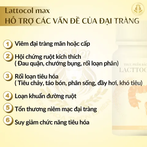 Lacttocol Max - Viên Uống Hỗ Trợ Tiêu Hóa, Giảm Đau Bụng, Viêm Đại Tràng, Đầy Hơi, Khó Tiêu, Tăng Cường Sức Khỏe Đường Ruột