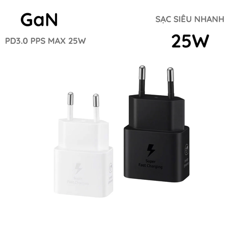 Củ Sạc Nhanh Samsung 25W EP-T251 - Super Fast Charging USB-C An Toàn cho Mọi Thiết Bị, Tiết Kiệm Năng Lượng, Thiết Kế Nhỏ Gọn