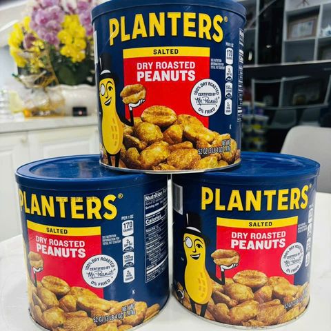 Hạt Đậu Phộng Rang Muối Planters 1.47kg - Snack Dinh Dưỡng Mỹ, Chất lượng Cao, Hạt Dinh Dưỡng Hấp Dẫn, Không Cholesterol