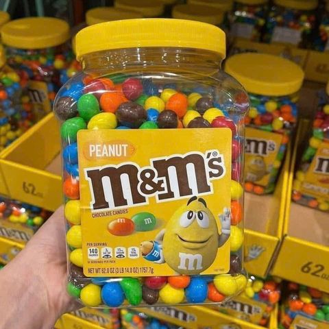 Socola M&M Nhân Đậu Phộng Mỹ 1.757kg - Hương Vị Tuyệt Vời, Snack Ngọt Ngào Dành Cho Gia Đình và Bữa Tiệc