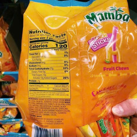Kẹo Dẻo Mamba Beach Sticks 1KG Mỹ - Thanh Kẹo Dẻo Hương Vị Trái Cây, Ngọt Ngào, Thích Hợp Cho Gia Đình và Tiệc Tùng