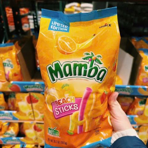 Kẹo Dẻo Mamba Beach Sticks 1KG Mỹ - Thanh Kẹo Dẻo Hương Vị Trái Cây, Ngọt Ngào, Thích Hợp Cho Gia Đình và Tiệc Tùng