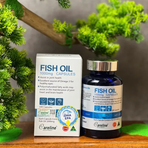 Careline Fish Oil 1000mg - Bổ sung DHA, EPA hỗ trợ phát triển não bộ và thị lực - 100 viên nhập khẩu chính ngạch từ Úc