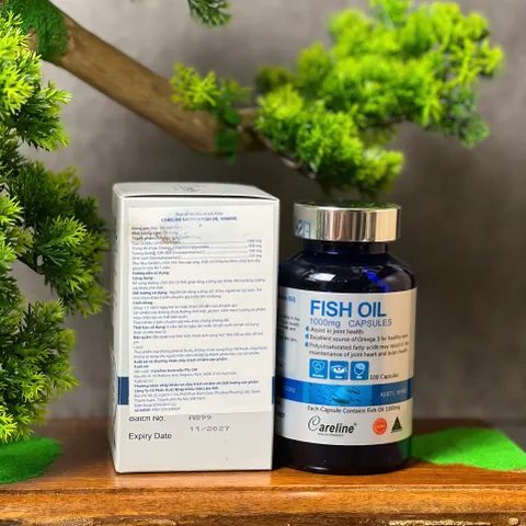 Careline Fish Oil 1000mg - Bổ sung DHA, EPA hỗ trợ phát triển não bộ và thị lực - 100 viên nhập khẩu chính ngạch từ Úc