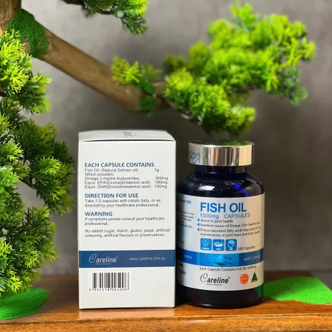 Careline Fish Oil 1000mg - Bổ sung DHA, EPA hỗ trợ phát triển não bộ và thị lực - 100 viên nhập khẩu chính ngạch từ Úc